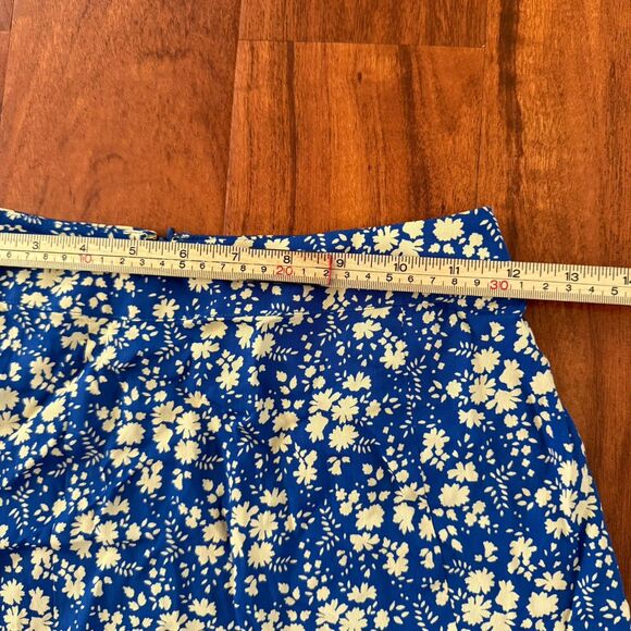 For Love & Lemons Mini Skirt Blue Floral Multicolor Size Small - Picture 4 of 9